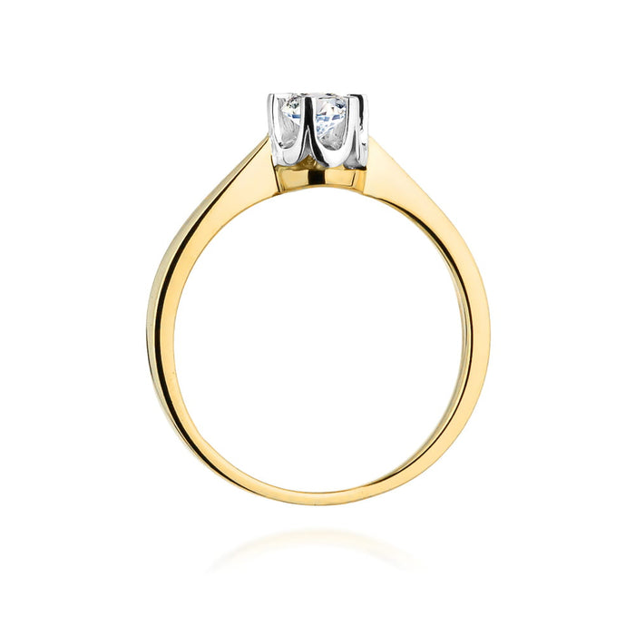 Inel Aur 14K W408 Diamant Cultivat 0.25ct
