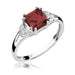 Inel Aur 14K cu Garnet 1.30 ct - Alb