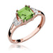 Inel Aur 14K cu Peridot 1.00 ct si Diamante Naturale 0.01 ct