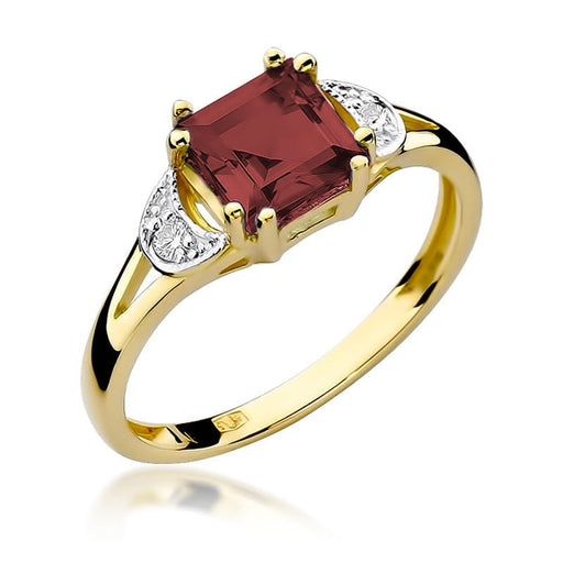 Inel Aur 14K cu Garnet 1.30 ct - Galben