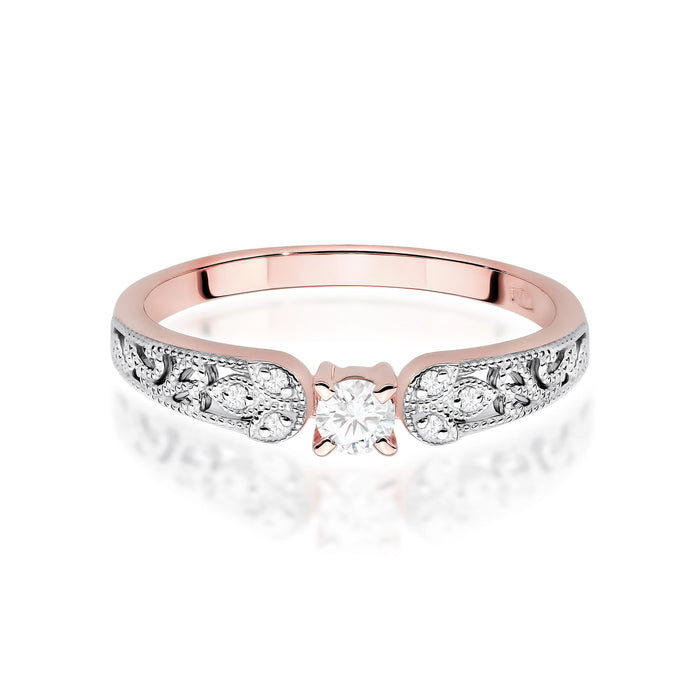 Inel Aur 14K cu Diamante de Laborator 0.13 ct