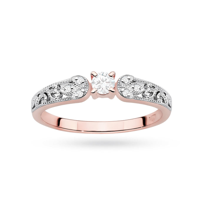 Inel Aur 14K cu Diamante de Laborator 0.13 ct