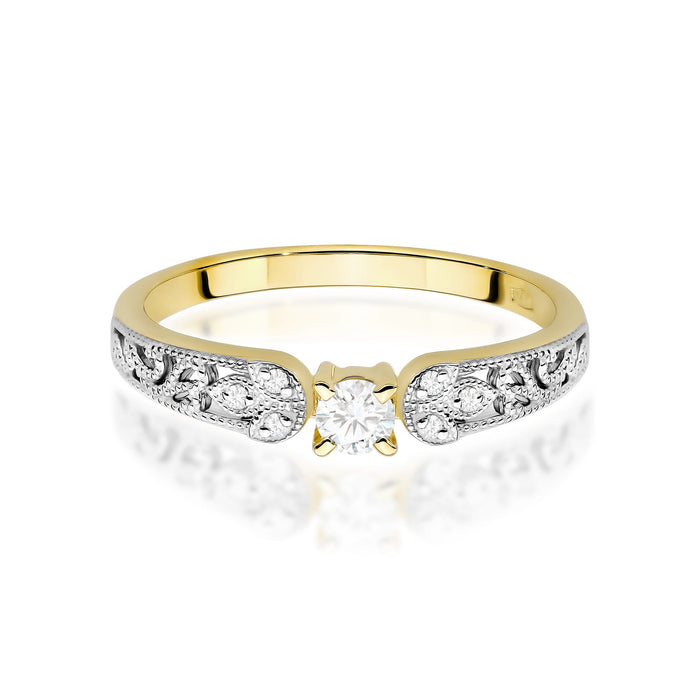 Inel Aur 14K cu Diamante de Laborator 0.13 ct