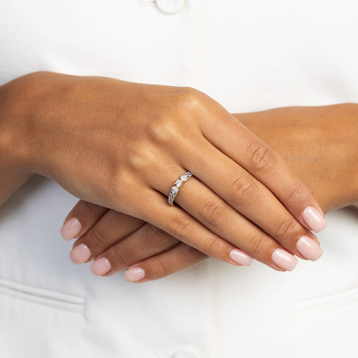 Inel Aur 14K cu Diamante de Laborator 0.13 ct