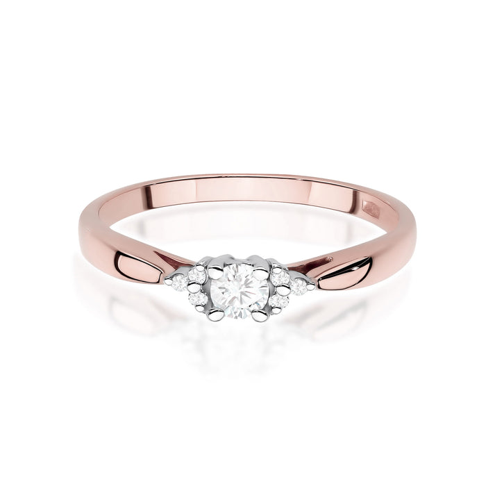 Inel Aur 14K cu Diamante de Laborator 0.13 ct