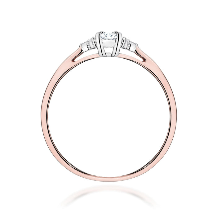Inel Aur 14K cu Diamante de Laborator 0.13 ct