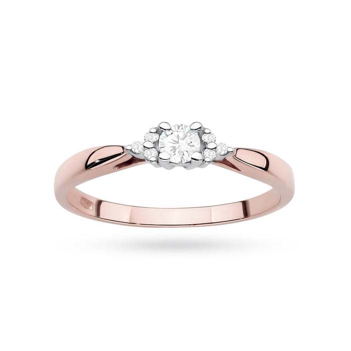 Inel Aur 14K cu Diamante de Laborator 0.13 ct