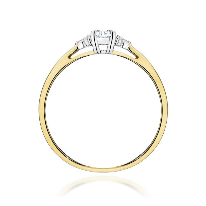 Inel Aur 14K cu Diamante de Laborator 0.13 ct