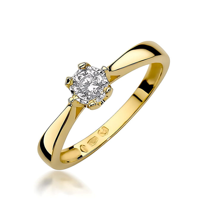Inel Aur 14K W0429 Diamant Cultivat 0.20ct