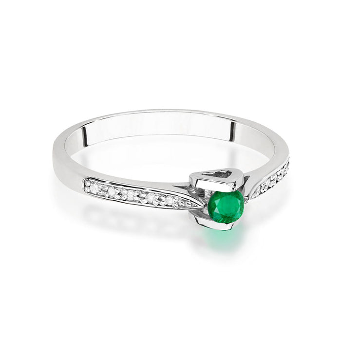 Inel Aur 14K W0435 Smarald 0.15ct