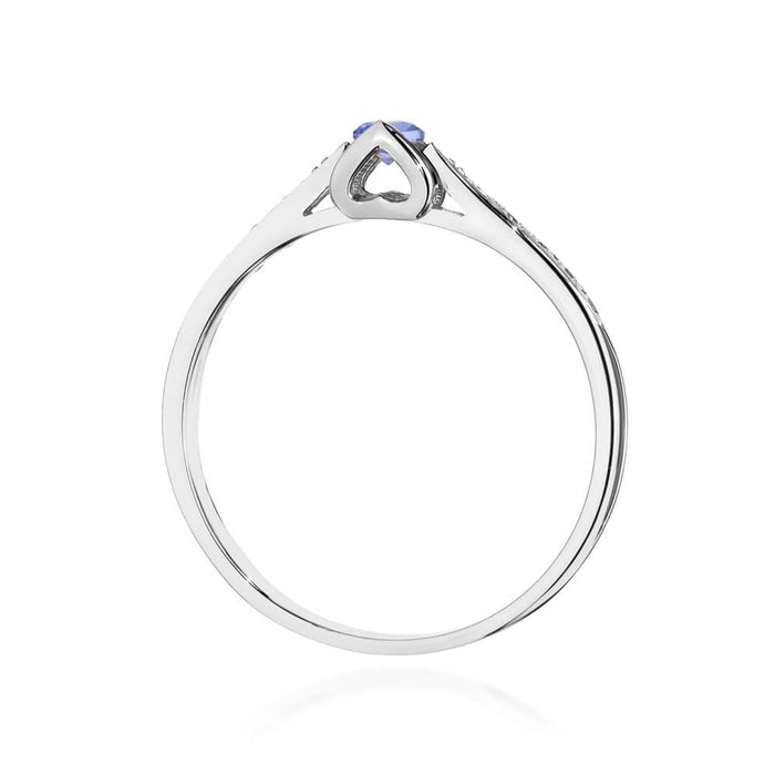 Inel Aur 14K W0435 Tanzanit 0.15ct Diamante 0.05ct