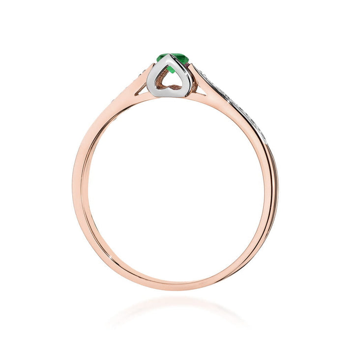 Inel Aur 14K W0435 Smarald 0.15ct
