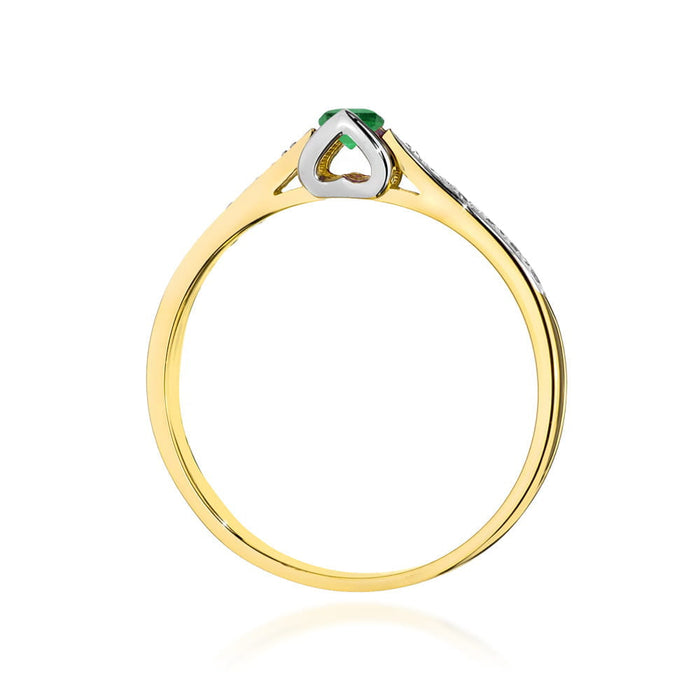 Inel Aur 14K W0435 Smarald 0.15ct