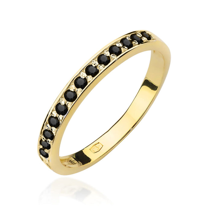 Inel Aur 14K W0446 Diamante Negre 0.20ct