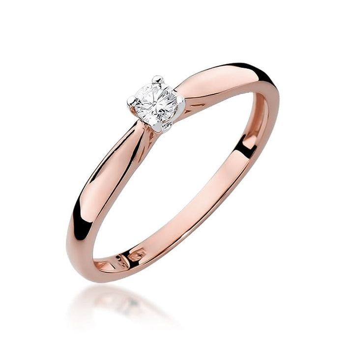 Inel Aur 14K cu Diamant Natural 0.10 ct