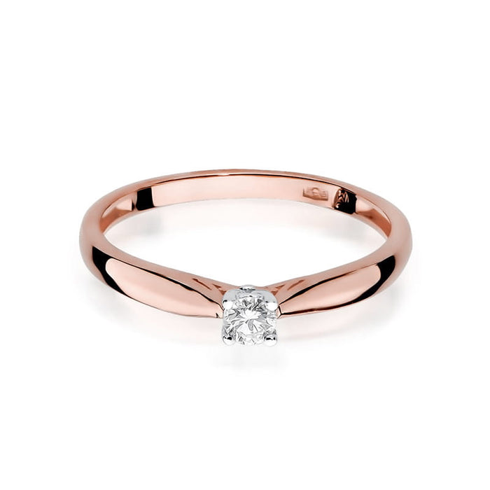 Inel Aur 14K cu Diamant Natural 0.10 ct