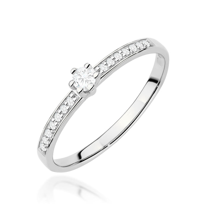 Inel Aur 14K cu Diamante de Laborator 0.17 ct