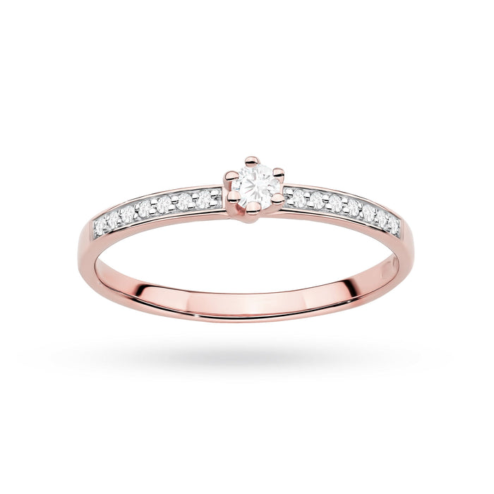 Inel Aur 14K cu Diamante de Laborator 0.17 ct