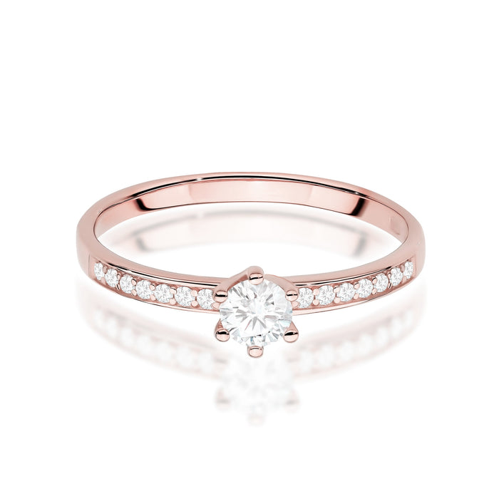 Inel Aur 14K cu Diamante de Laborator 0.37 ct