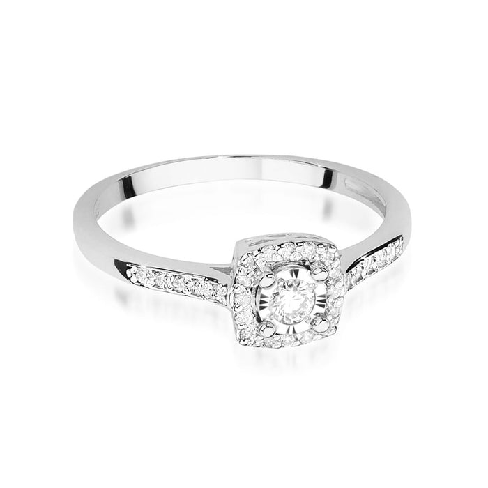 Inel Aur 14K W462 Diamant Cultivat 0.21ct
