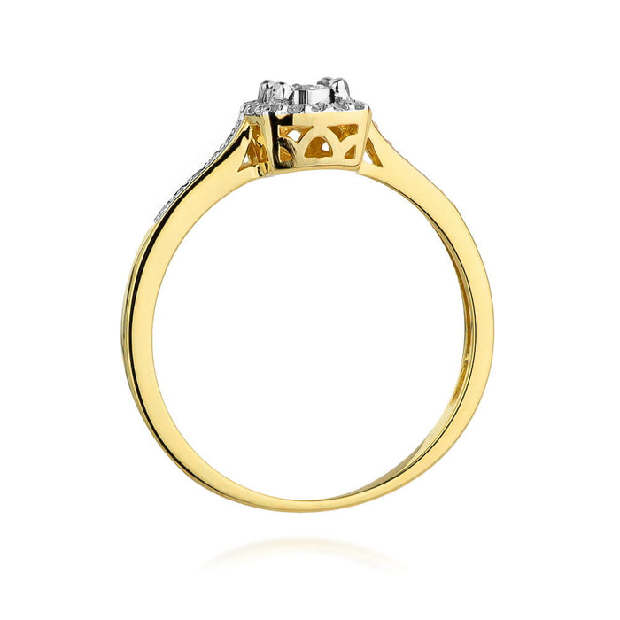 Inel Aur 14K W462 Diamant Cultivat 0.21ct
