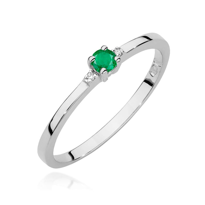 Inel Aur 14K W0464 Smarald 0.15ct