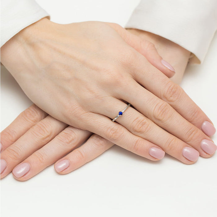 Inel Aur 14K W0464 Safir 0.15ct