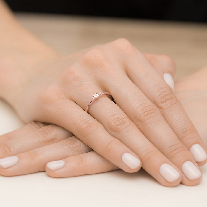 Inel Aur 14K W0464 Diamant 0.02ct