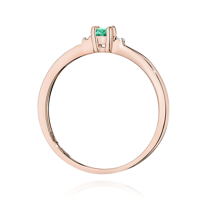 Inel Aur 14K W0464 Smarald 0.15ct
