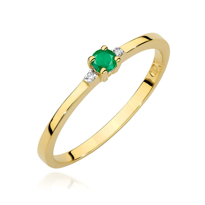 Inel Aur 14K W0464 Smarald 0.15ct