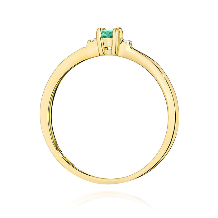 Inel Aur 14K W0464 Smarald 0.15ct