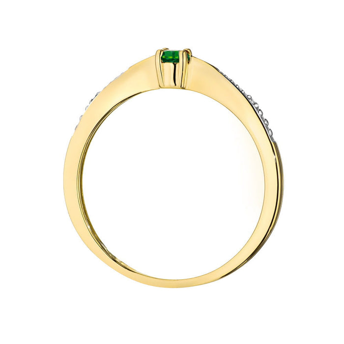 Inel Aur 14K W0465 Smarald 0.15ct