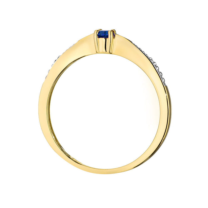 Inel Aur 14K W0465 Safir 0.15ct