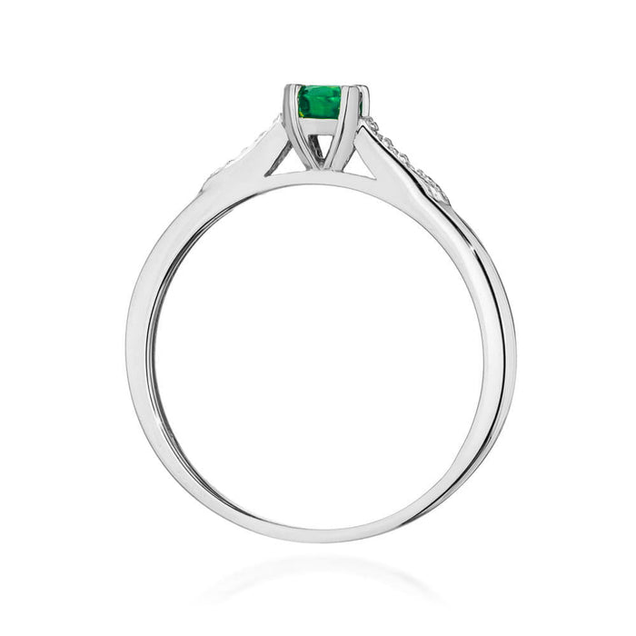Inel Aur 14K W0466 Smarald 0.30ct
