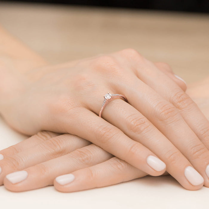 Inel Aur 14K W0466 Diamant 0.08ct