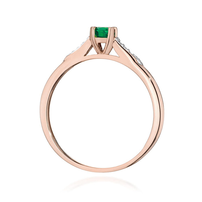 Inel Aur 14K W0466 Smarald 0.30ct