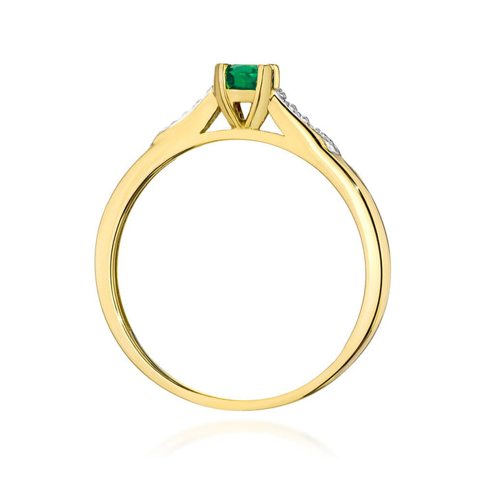 Inel Aur 14K W0466 Smarald 0.30ct