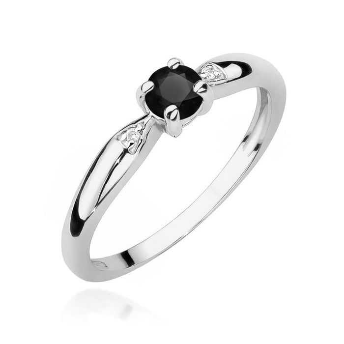 Inel Aur 14K W0469 Diamant Negru 0.12ct