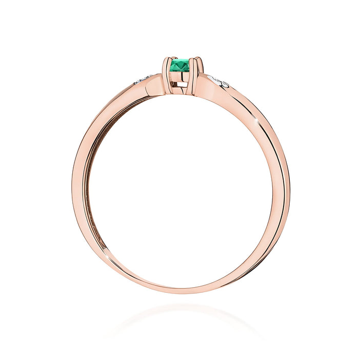 Inel Aur 14K W0469 Smarald 0.15ct