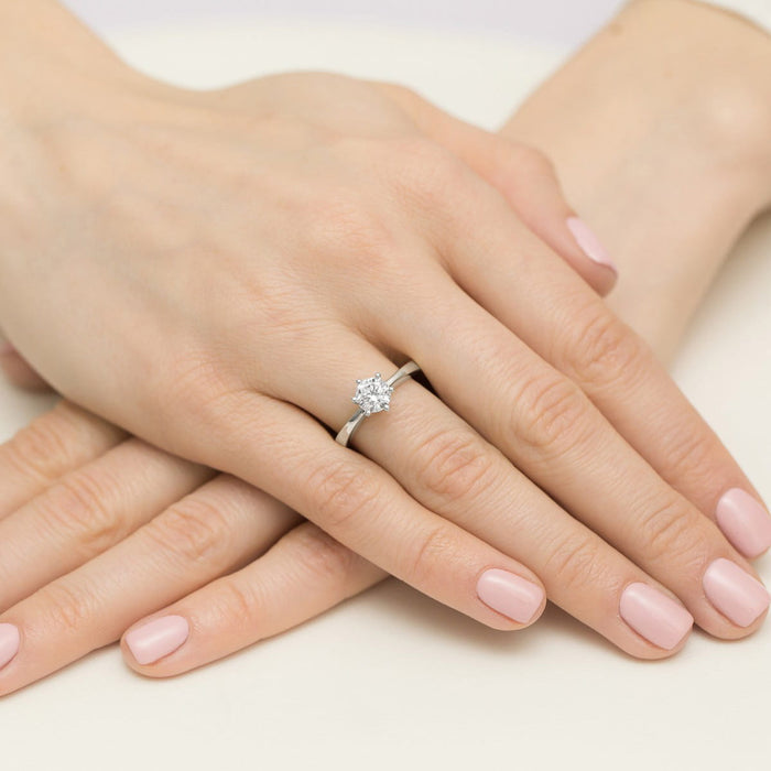 Inel Aur 14K W482 Diamant Cultivat 0.70ct