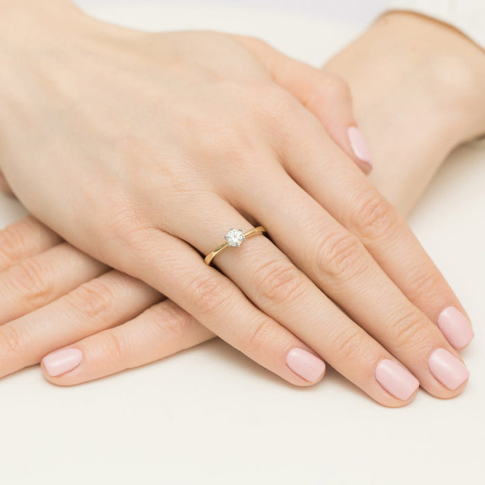 Inel Aur 14K W0482 Diamant Cultivat 0.40ct