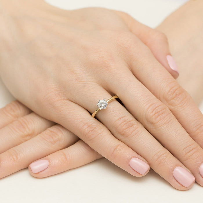 Inel Aur 14K W482 Diamant Cultivat 0.50ct