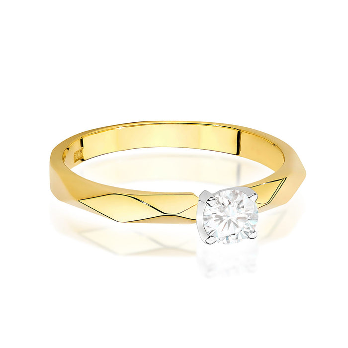 Inel Aur 14K W484 Diamant Natural 0.25ct