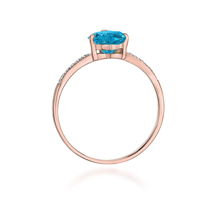 Inel Aur 14K cu Topaz 1.20 ct