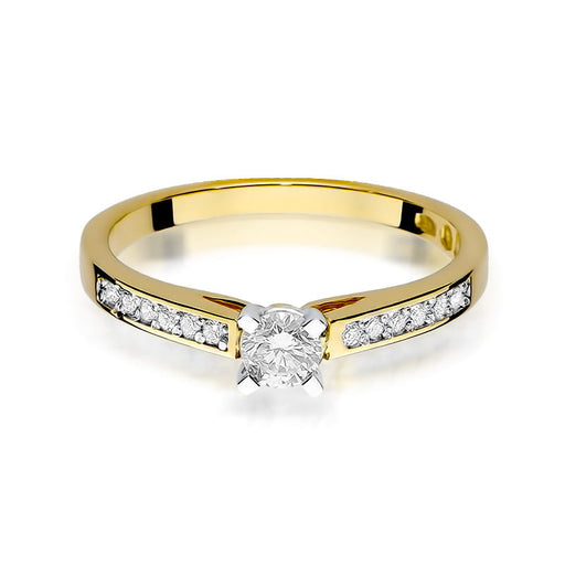 Inel Aur 14k cu Diamante 0,36 ct - Galben