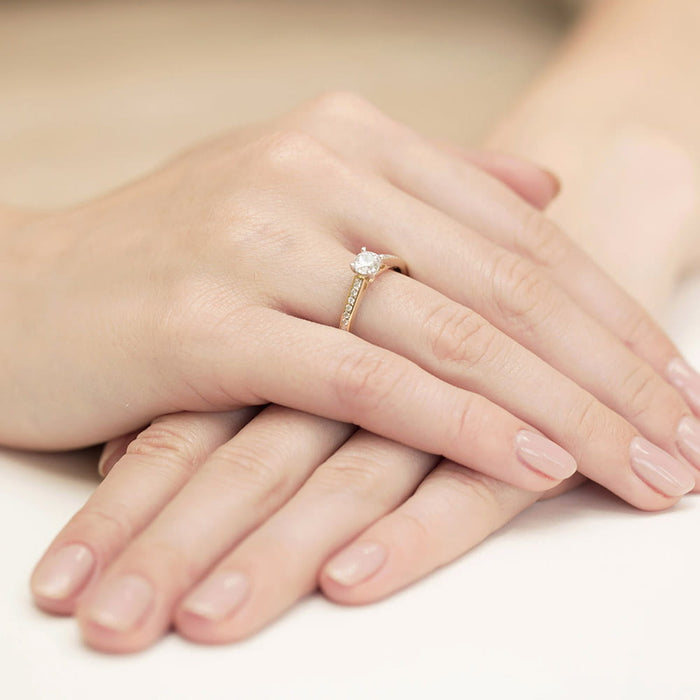 Inel Aur 14K cu Diamante Naturale 0.62 ct