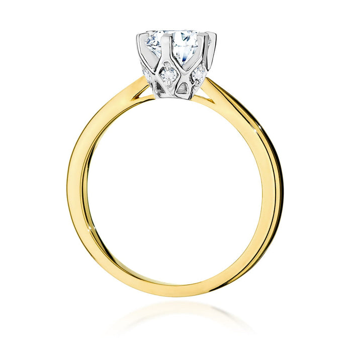 Inel Aur 14K cu Diamante de Laborator 1.06 ct