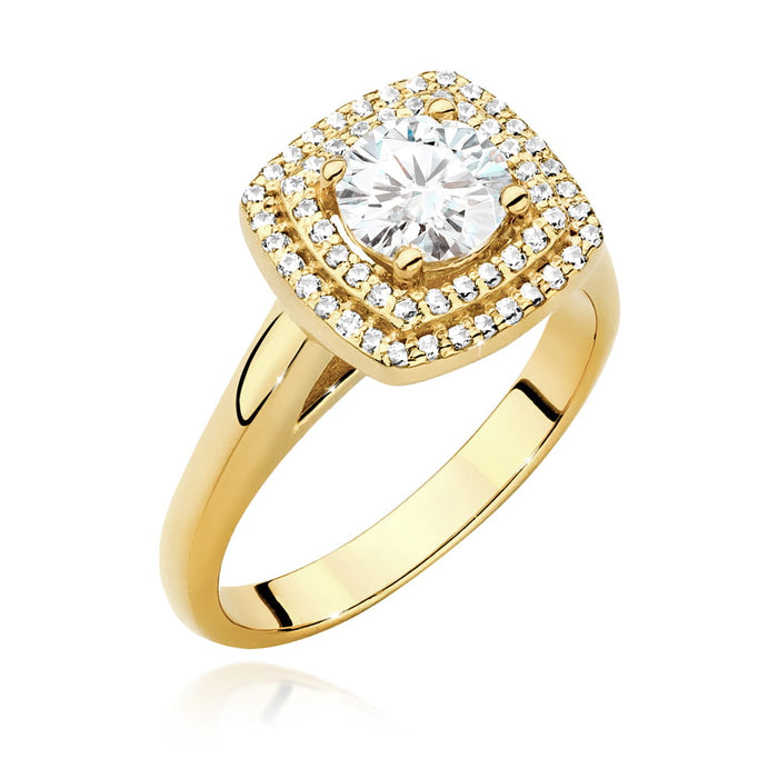 Inel Aur 14K cu Diamante de Laborator 0.98 ct