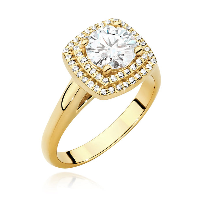 Inel Aur 14K cu Diamante de Laborator 1.28 ct