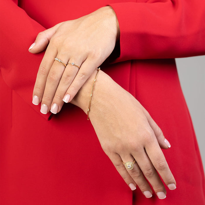 Inel Aur 14K cu Diamante de Laborator 1.11 ct